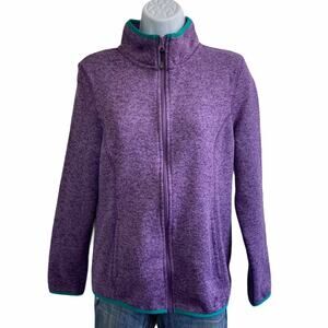 Head Full Zip Fleece Jacket Purple Sz M